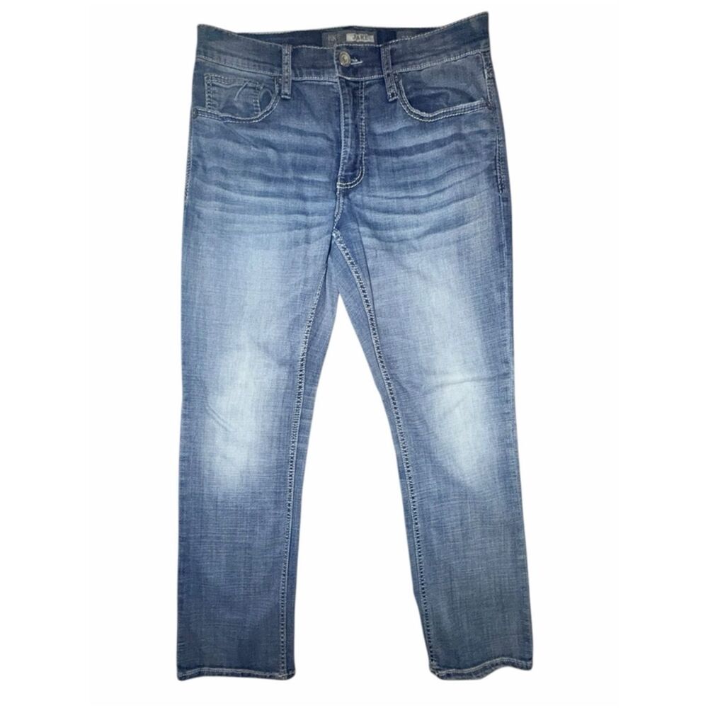 BKE Jake Straight Leg Jeans Men’s 31S COOLMAX Light Wash Stretch EUC 32x29